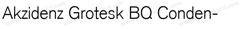 Akzidenz Grotesk BQ Conden字体转换
